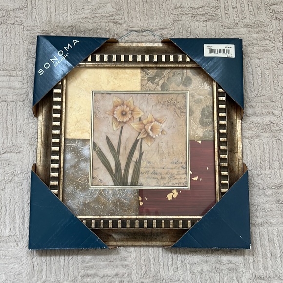 Daffodils wall art in glass frame, New in original packaging - Picture 10 of 16